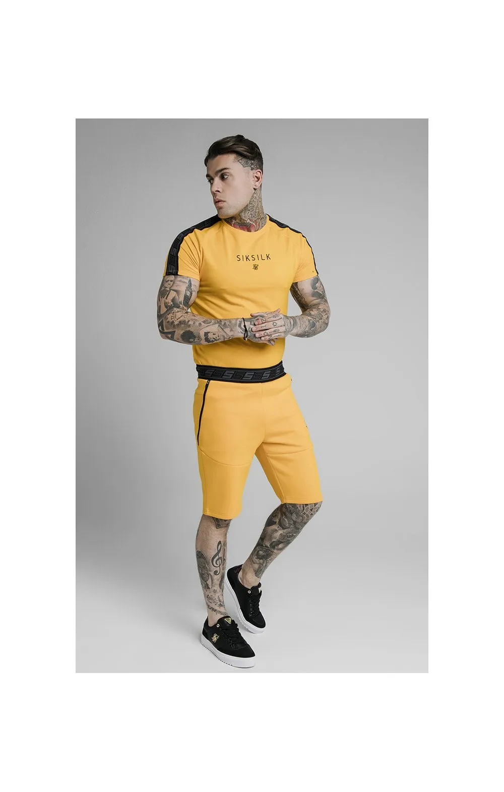SikSilk Exhibit Function Shorts - Yellow sold by Siksilk product image thumbnail 3