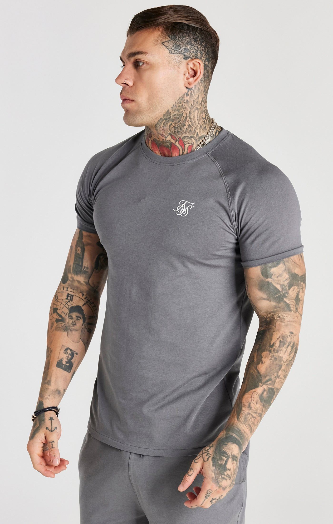 Grey Twin Set T-Shirt And Short sold by Siksilk product image thumbnail 3