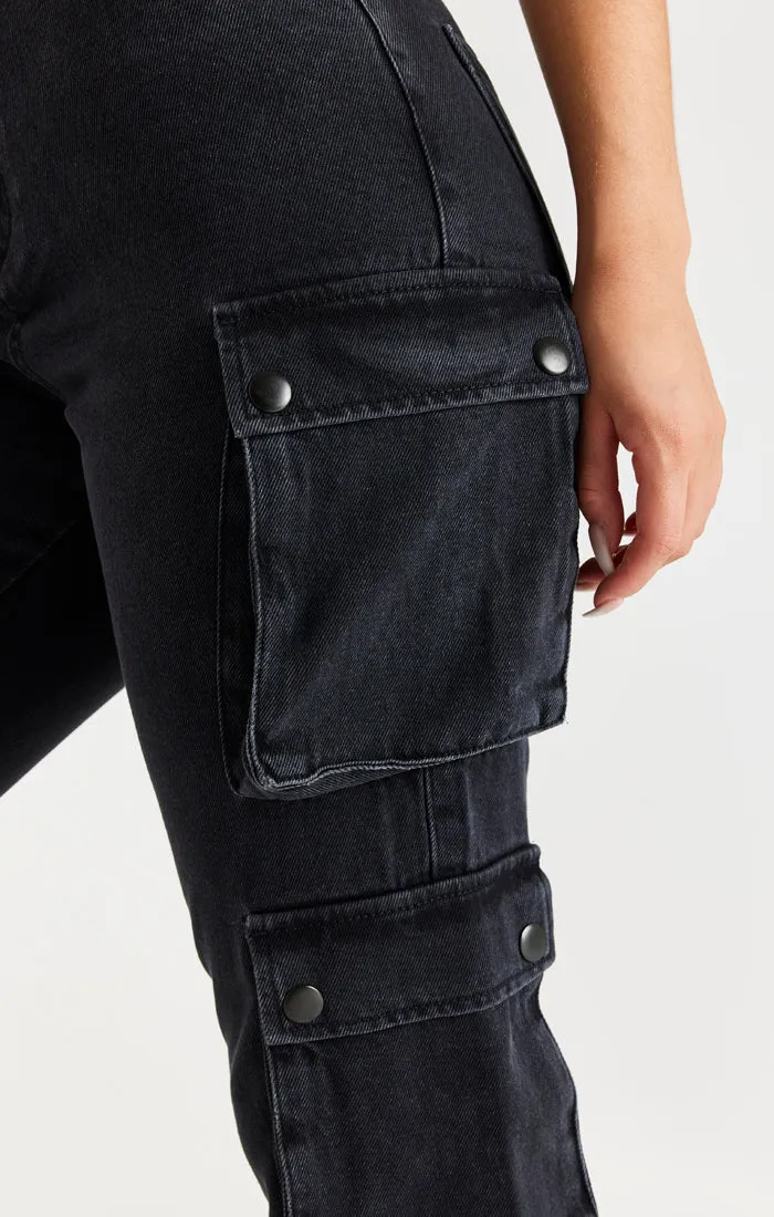 Black Denim Cargos sold by Siksilk product image thumbnail 4