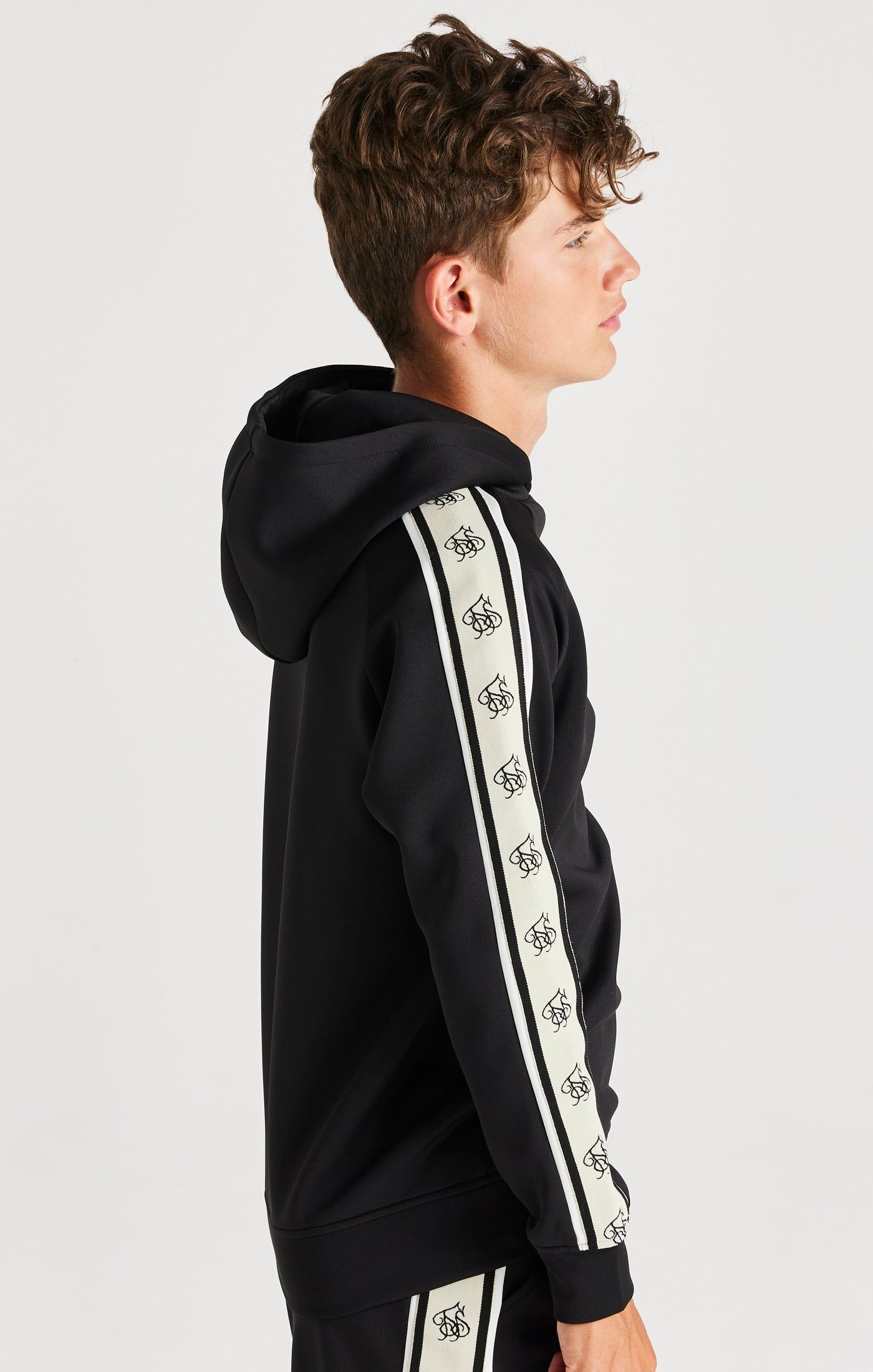 SikSilk Cali Tape Overhead Hoodie - Black sold by Siksilk product image thumbnail 7