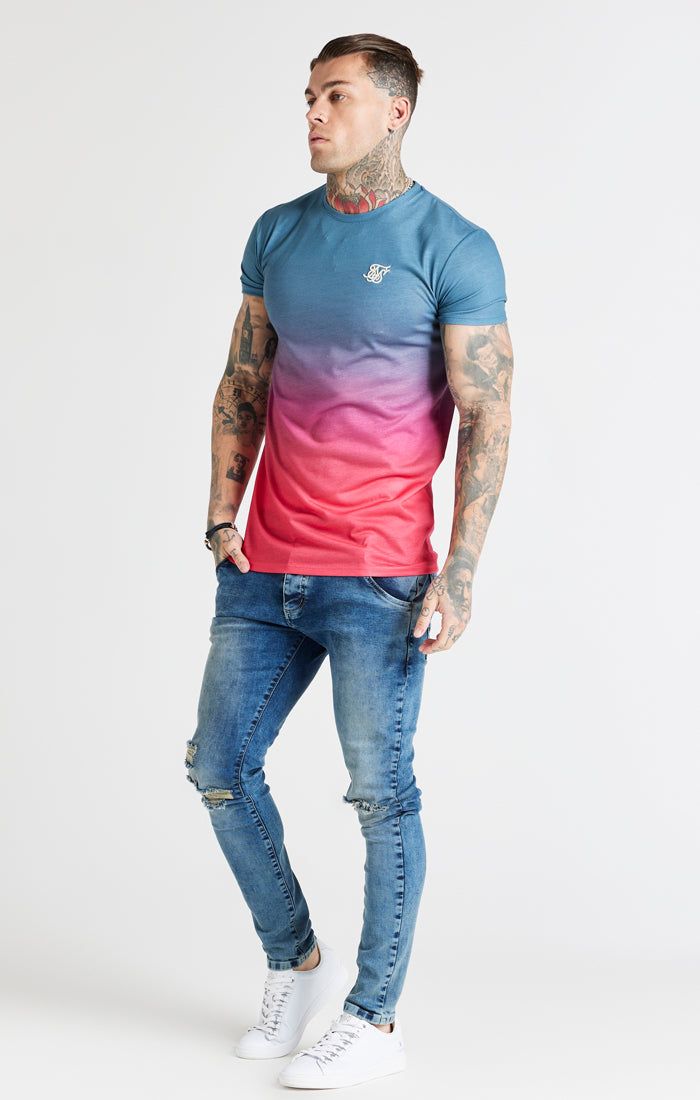Grey Fade Muscle Fit T-Shirt sold by Siksilk product image thumbnail 3