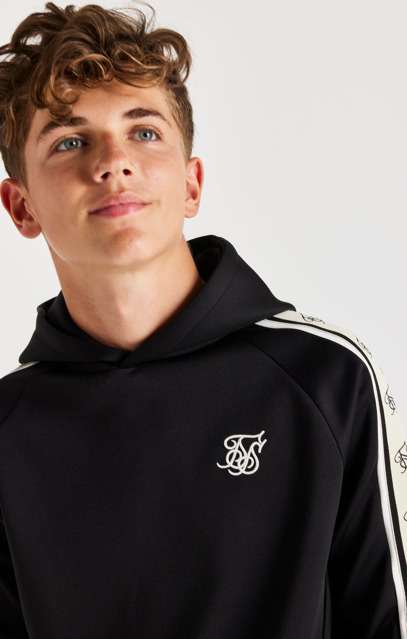 SikSilk Cali Tape Overhead Hoodie - Black sold by Siksilk product image thumbnail 2