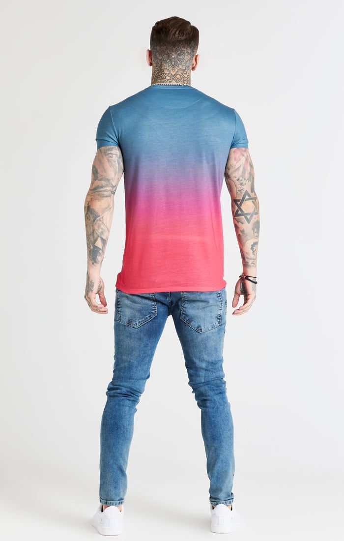 Grey Fade Muscle Fit T-Shirt sold by Siksilk product image thumbnail 4