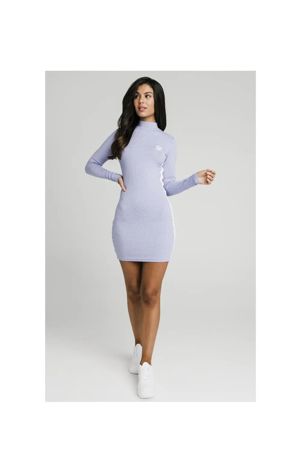 SikSilk Violet Rib Bodycon Dress - Violet sold by Siksilk product image thumbnail 4