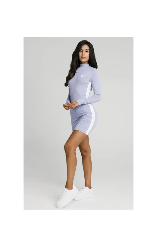 SikSilk Violet Rib Bodycon Dress - Violet sold by Siksilk
