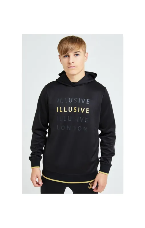 Illusive London Sovereign Overhead Hoodie - Black & Gold sold by Siksilk