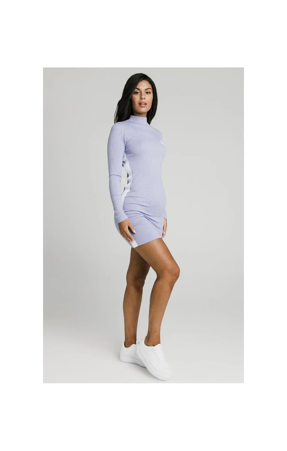 SikSilk Violet Rib Bodycon Dress - Violet sold by Siksilk product image thumbnail 5