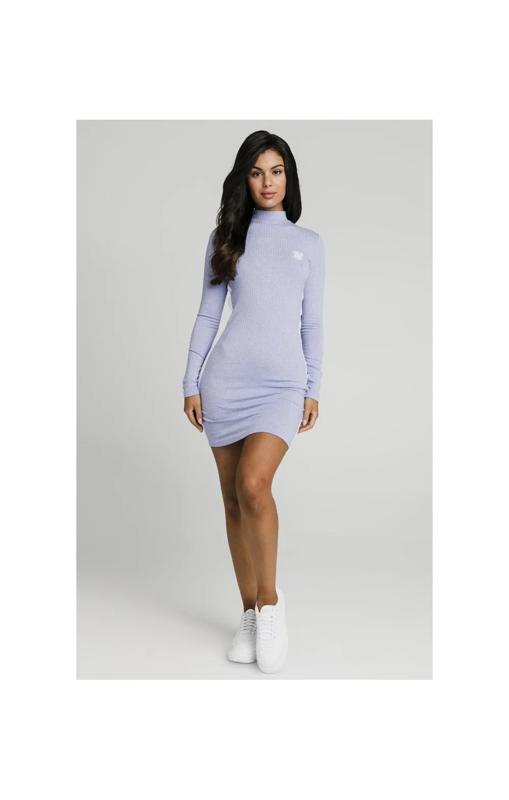SikSilk Violet Rib Bodycon Dress - Violet sold by Siksilk product image thumbnail 3