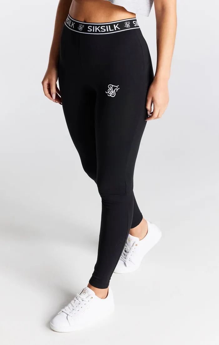 Black Essential Tape Legging sold by Siksilk