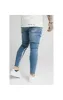 SikSilk Skinny Distressed Paint Stripe Jeans - Midstone & White sold by Siksilk