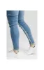 SikSilk Skinny Distressed Paint Stripe Jeans - Midstone & White sold by Siksilk