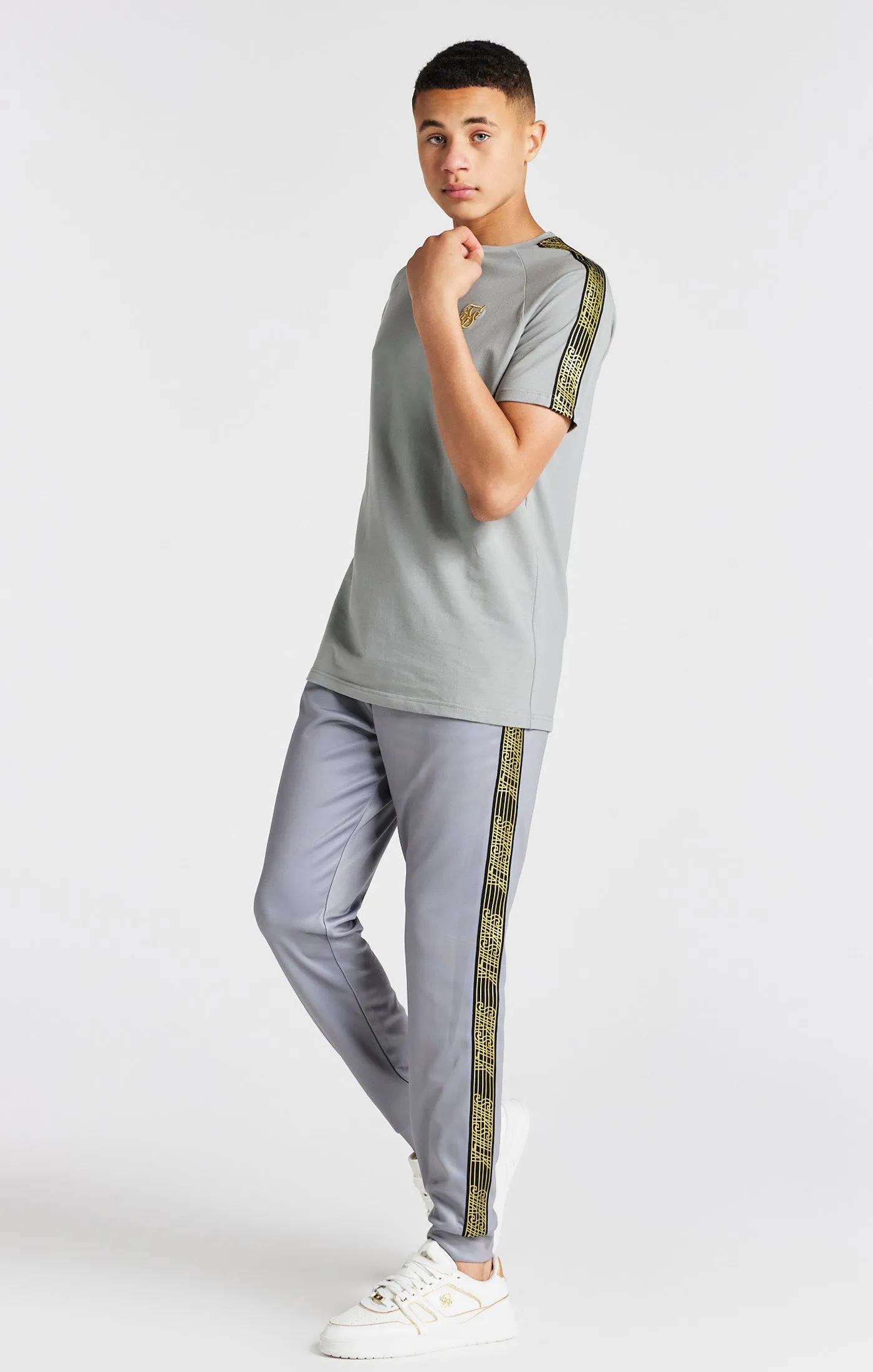 Boys Grey Taped Jogger sold by Siksilk product image thumbnail 3