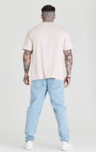 Pink Textured Oversized T-Shirt sold by Siksilk