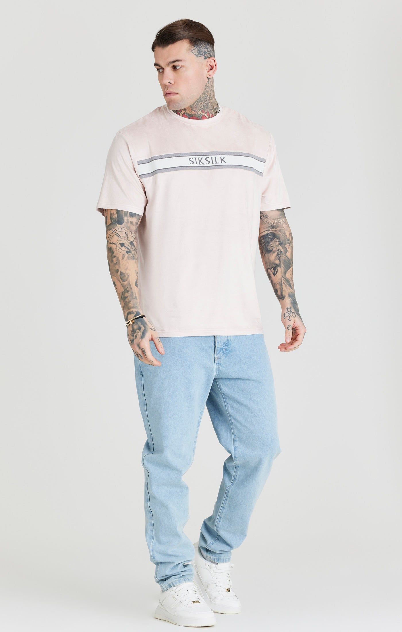 Pink Textured Oversized T-Shirt sold by Siksilk product image thumbnail 4
