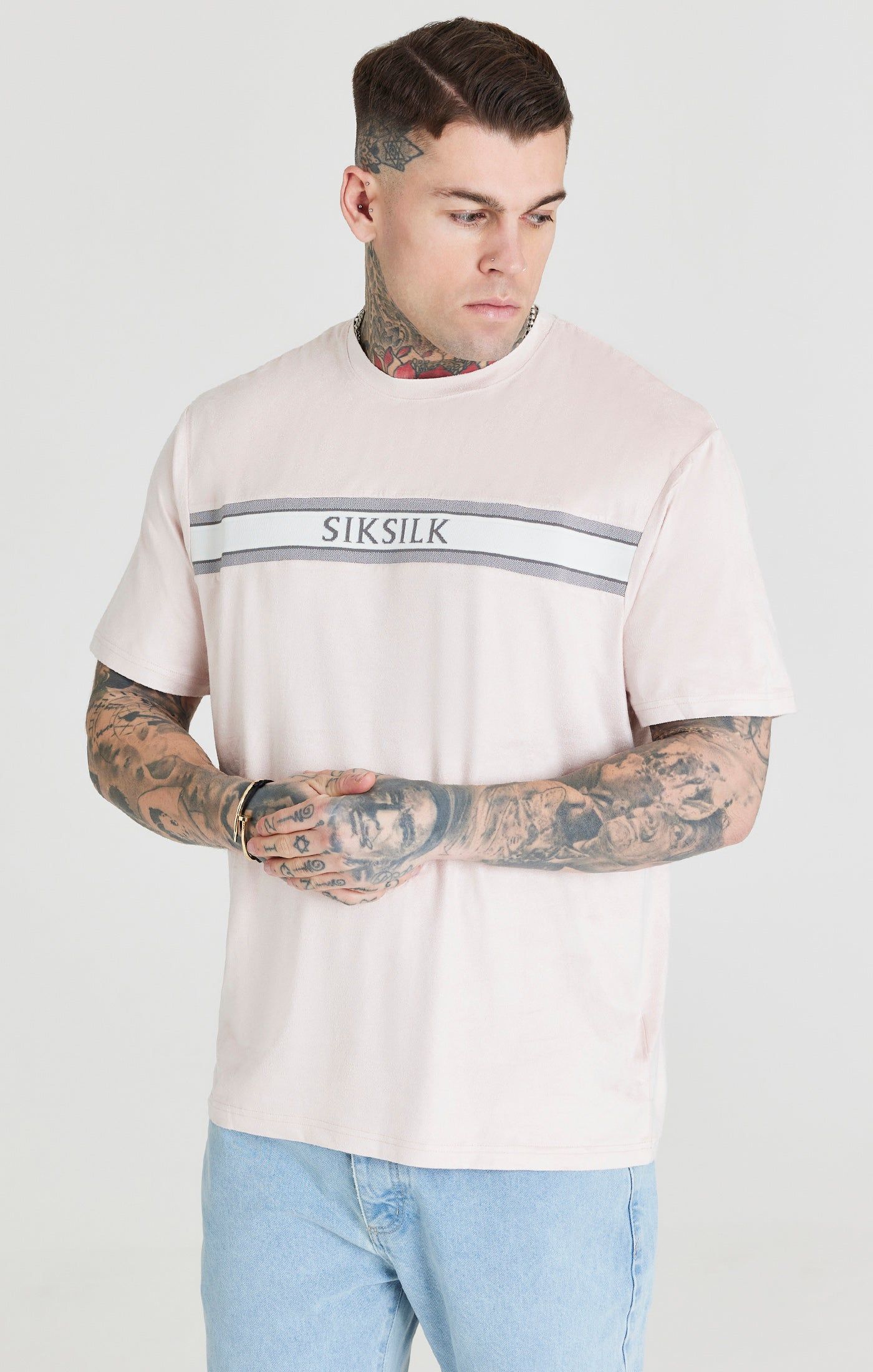 Pink Textured Oversized T-Shirt sold by Siksilk