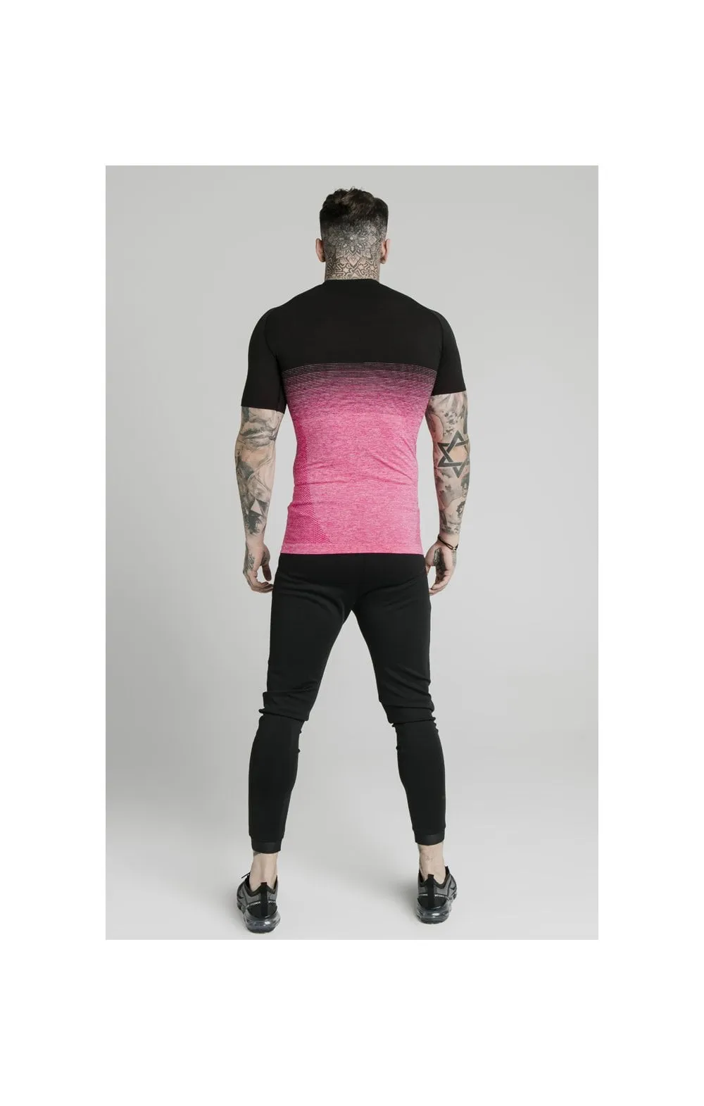 SikSilk Fade Compression Tee - Black & Pink sold by Siksilk product image thumbnail 5