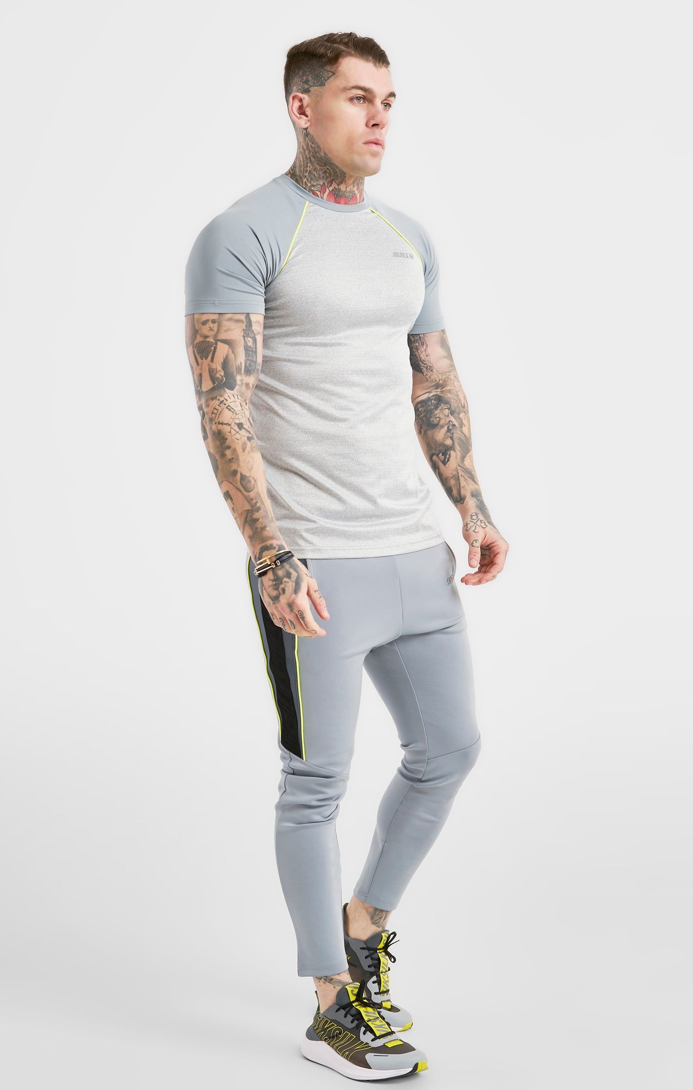 Grey Sports Poly Raglan T-Shirt sold by Siksilk product image thumbnail 4