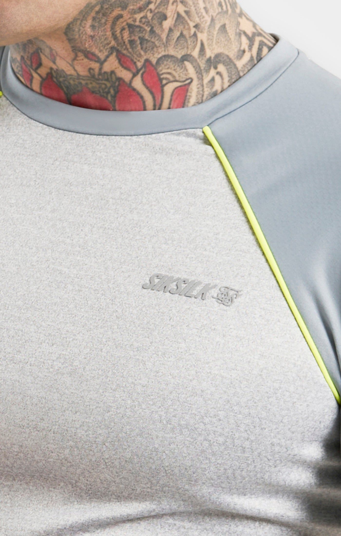 Grey Sports Poly Raglan T-Shirt sold by Siksilk product image thumbnail 2