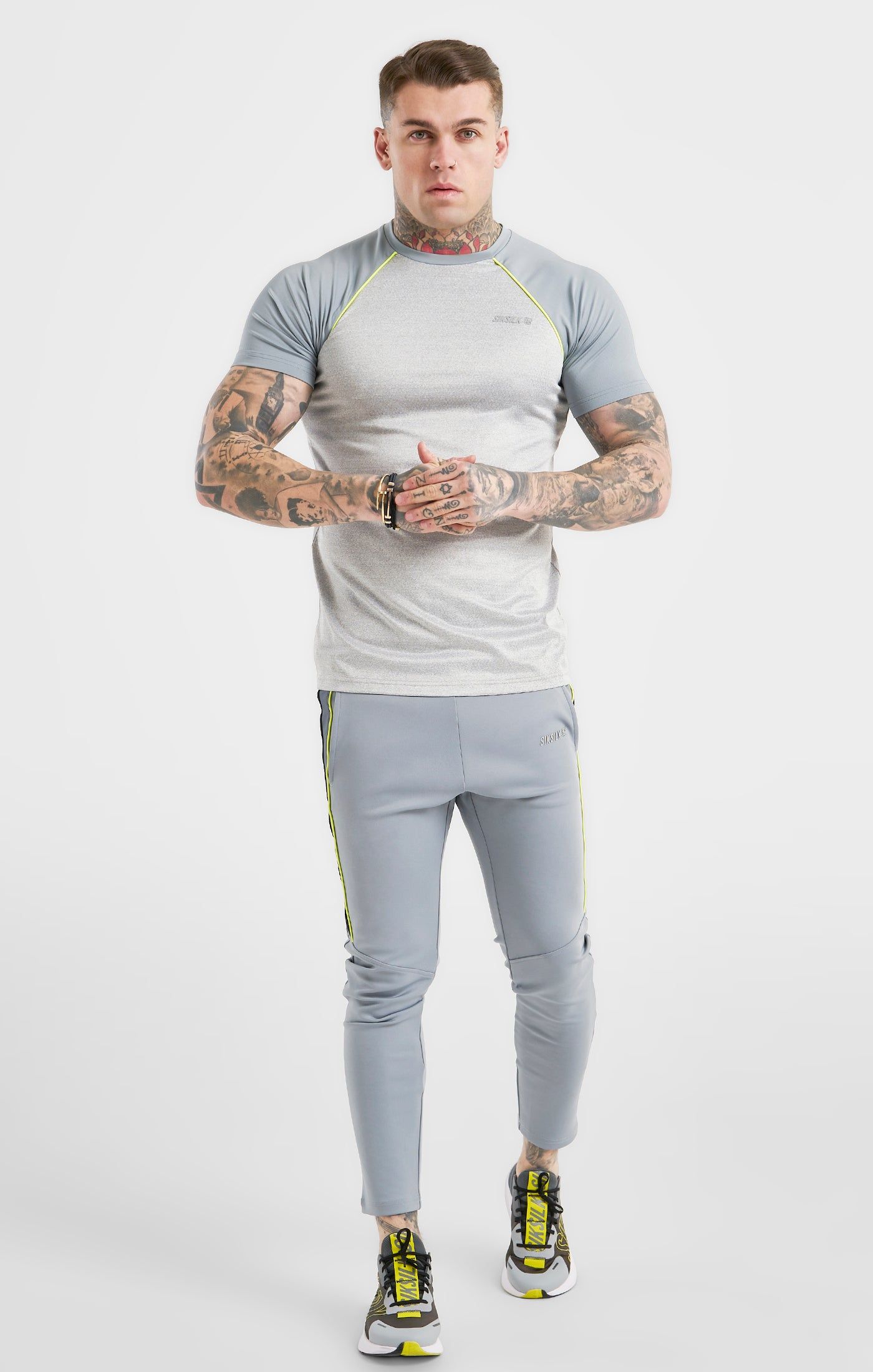 Grey Sports Poly Raglan T-Shirt sold by Siksilk product image thumbnail 3
