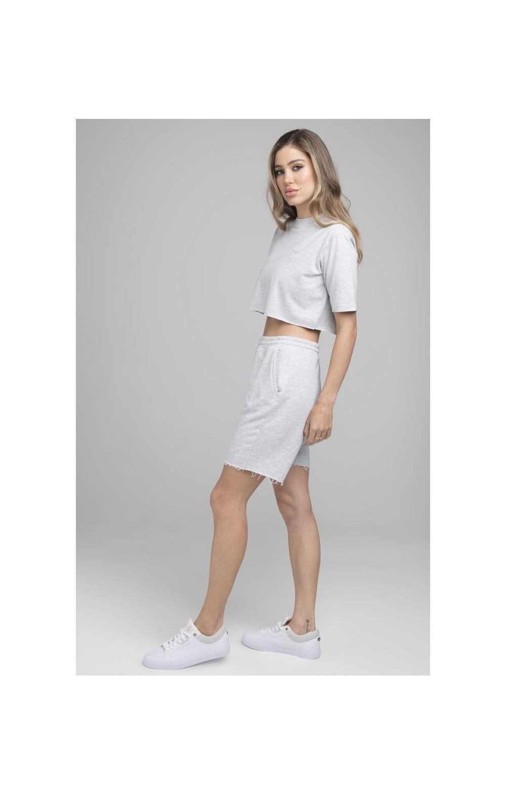 SikSilk Cropped Tee - Grey Marl sold by Siksilk product image thumbnail 3