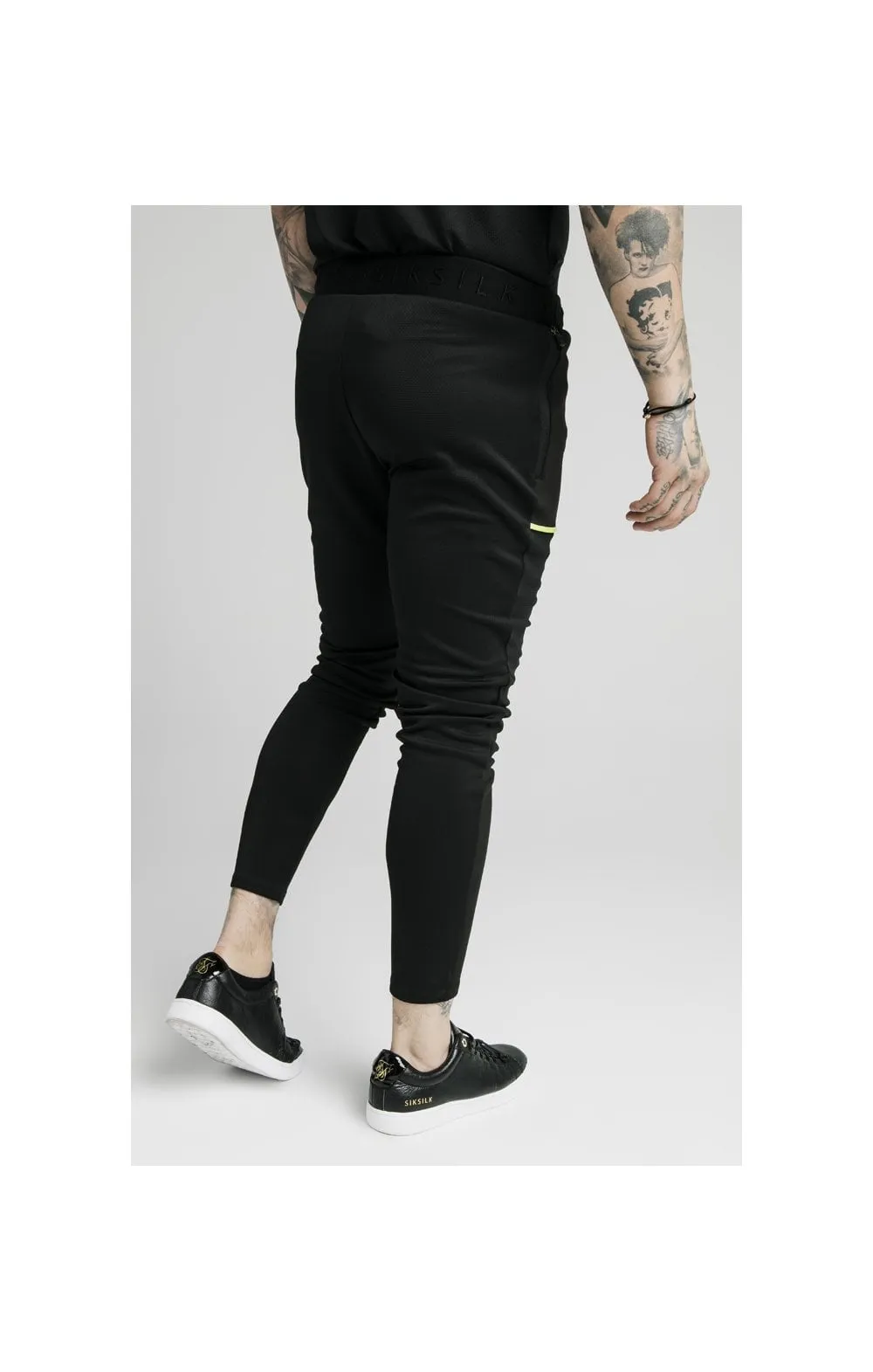 SikSilk Legacy Fade Track Pants - Black & Fluro White sold by Siksilk product image thumbnail 3