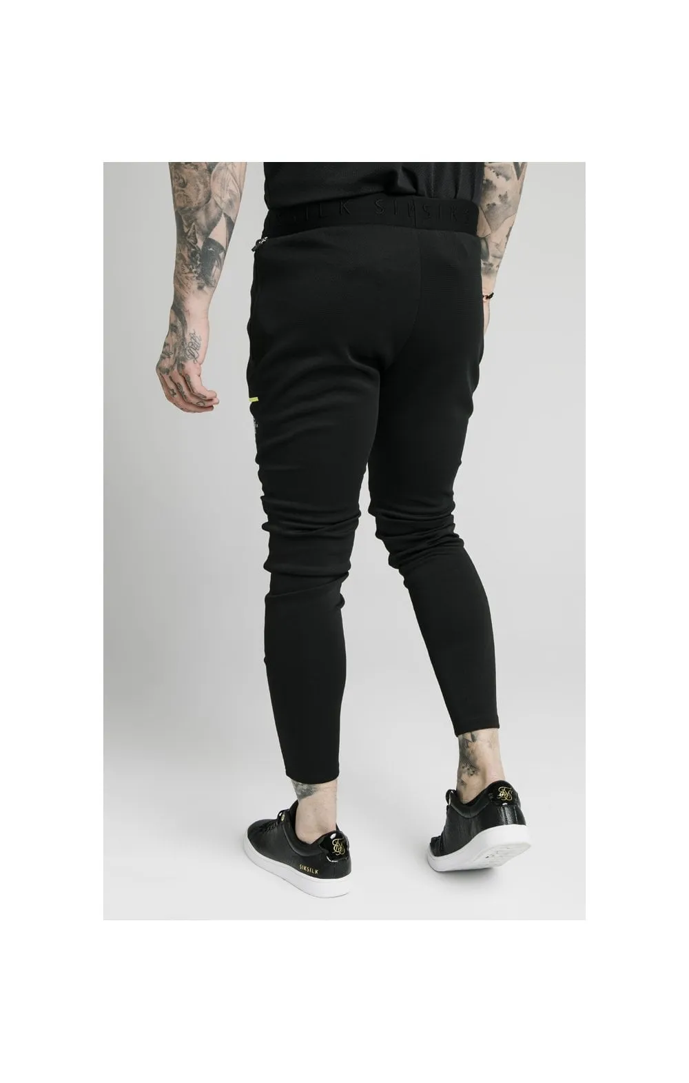 SikSilk Legacy Fade Track Pants - Black & Fluro White sold by Siksilk product image thumbnail 4
