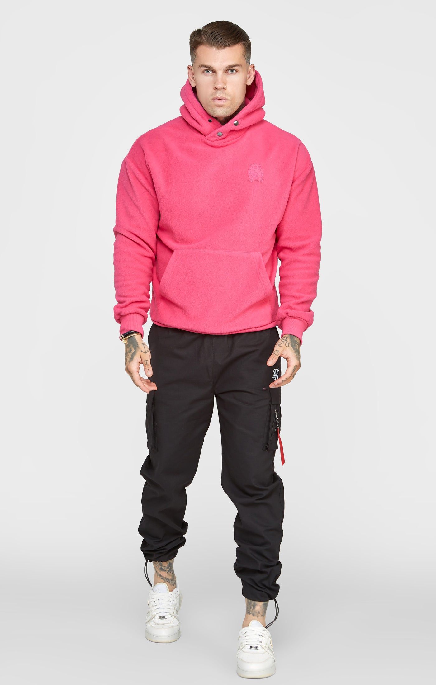 Pink Fleece Hoodie sold by Siksilk product image thumbnail 3