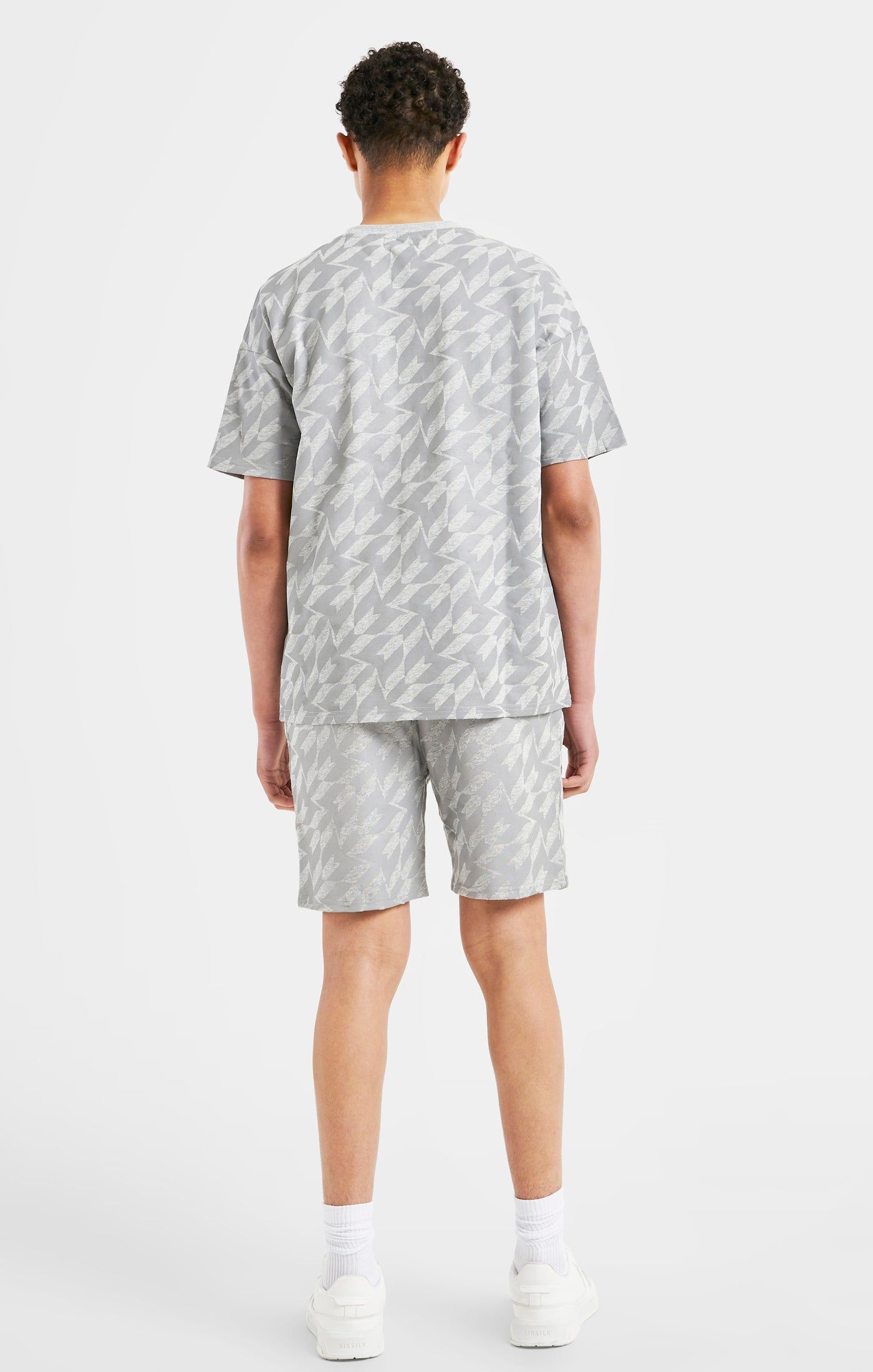 Messi x SikSilk Silver Print Short - Grey Marl sold by Siksilk product image thumbnail 5