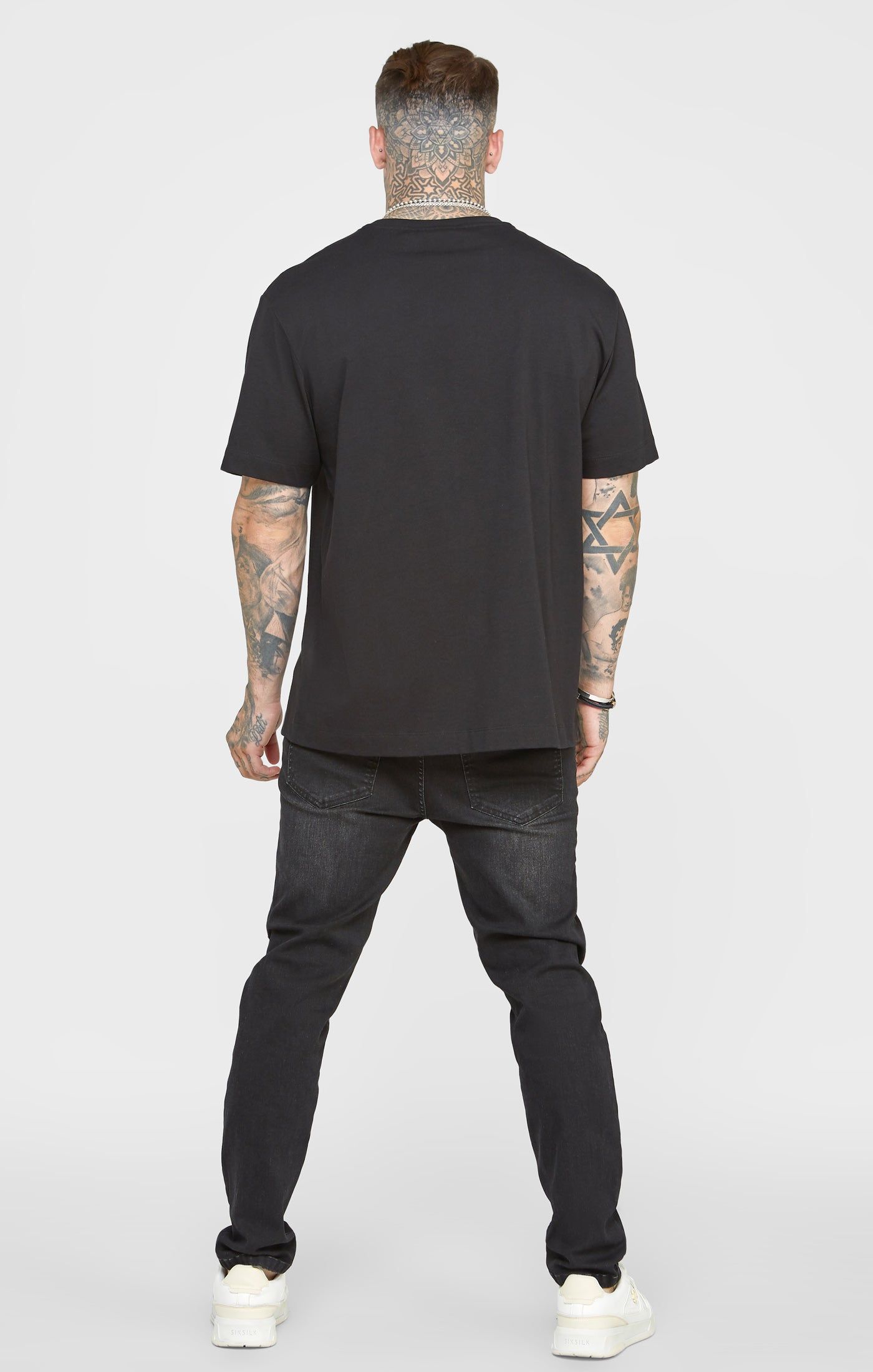 Black Oversized Back Logo T-Shirt sold by Siksilk product image thumbnail 5