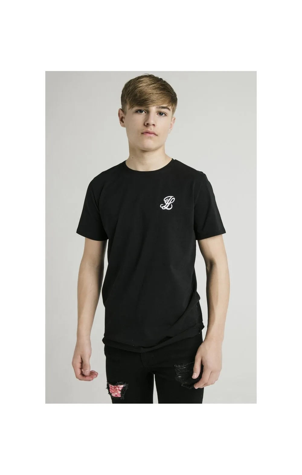 Boys Illusive Black Essentials Short Sleeve T-Shirt sold by Siksilk product image thumbnail 3