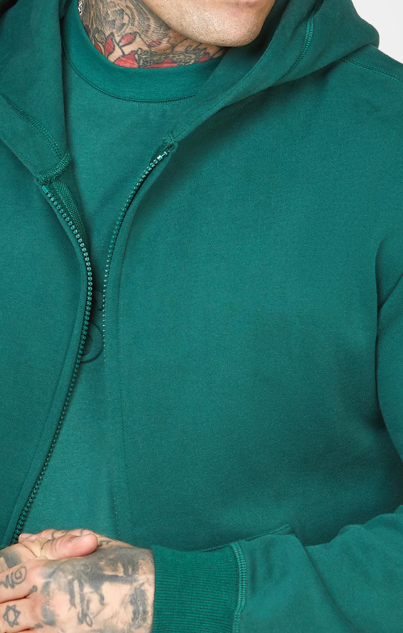 Green Zip Through Hoodie sold by Siksilk product image thumbnail 2