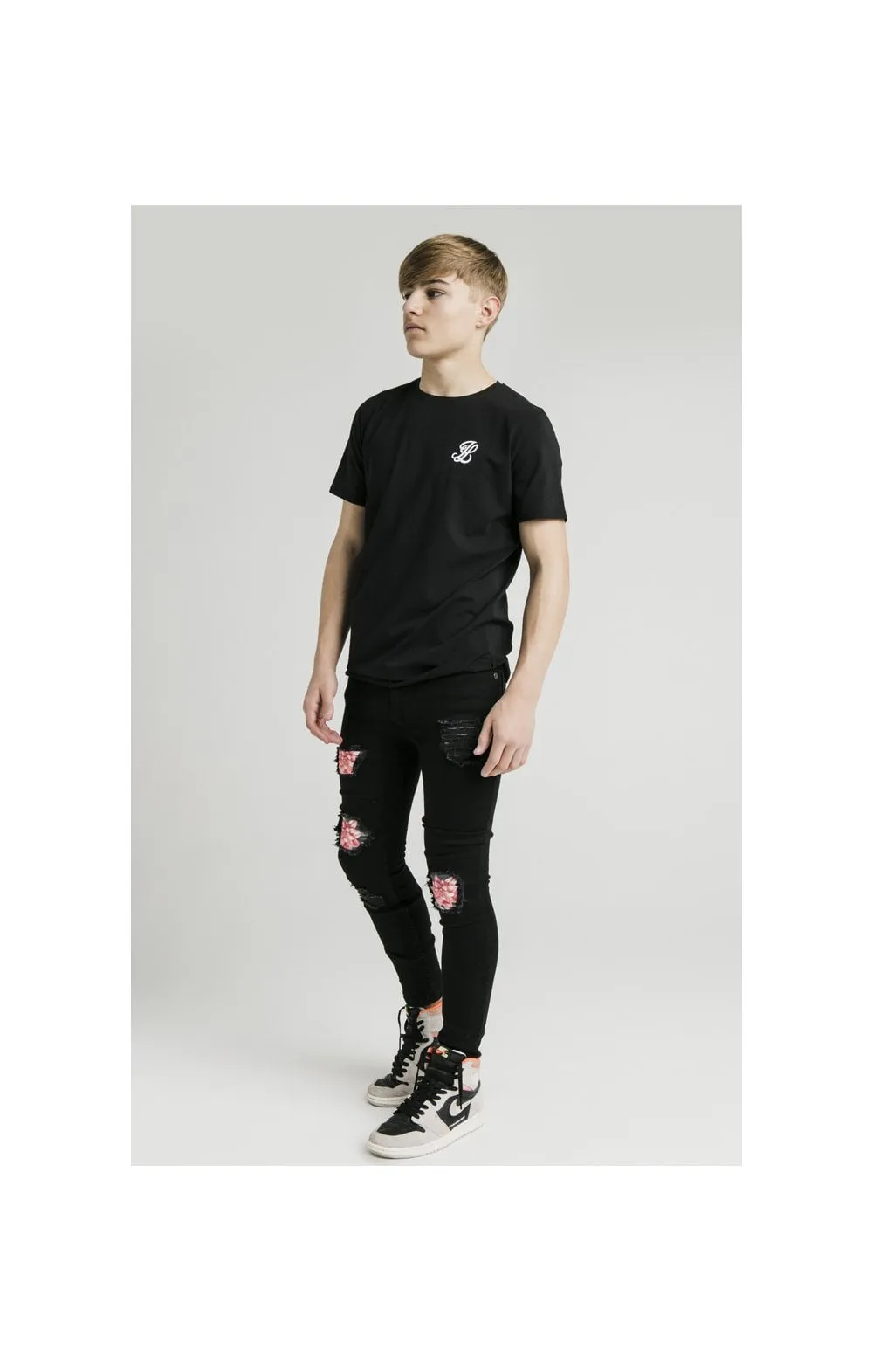 Boys Illusive Black Essentials Short Sleeve T-Shirt sold by Siksilk product image thumbnail 4
