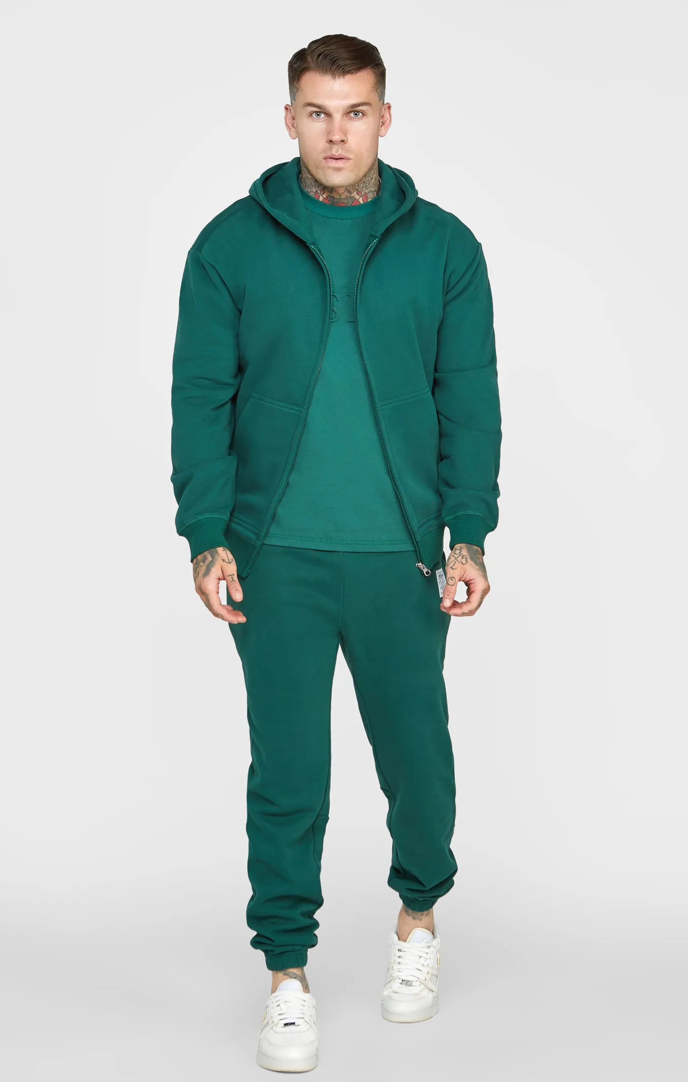 Green Zip Through Hoodie sold by Siksilk product image thumbnail 3