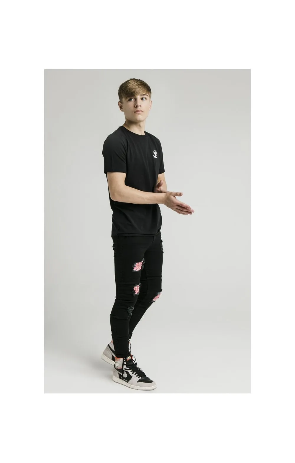 Boys Illusive Black Essentials Short Sleeve T-Shirt sold by Siksilk product image thumbnail 5