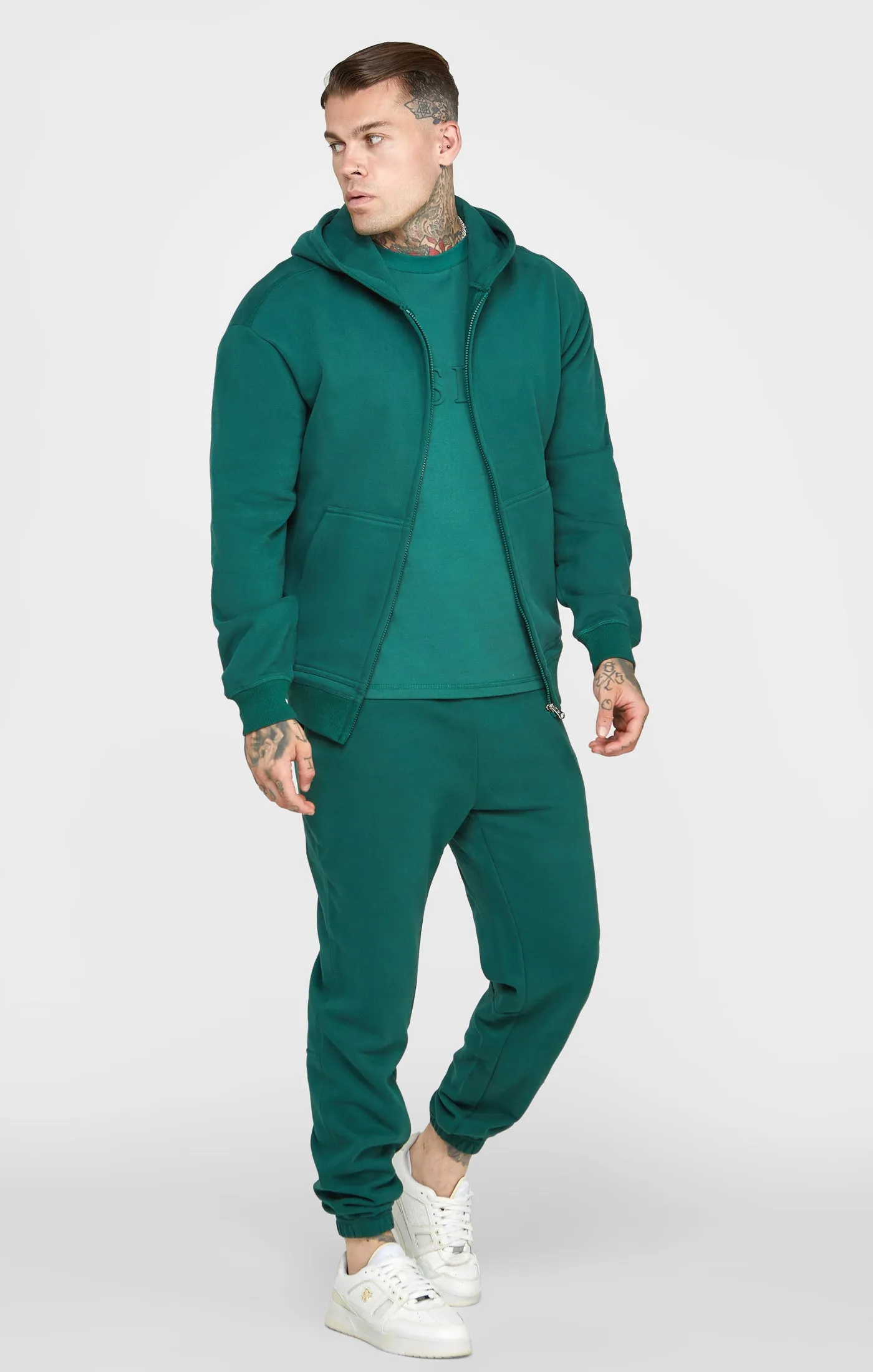 Green Zip Through Hoodie sold by Siksilk product image thumbnail 4