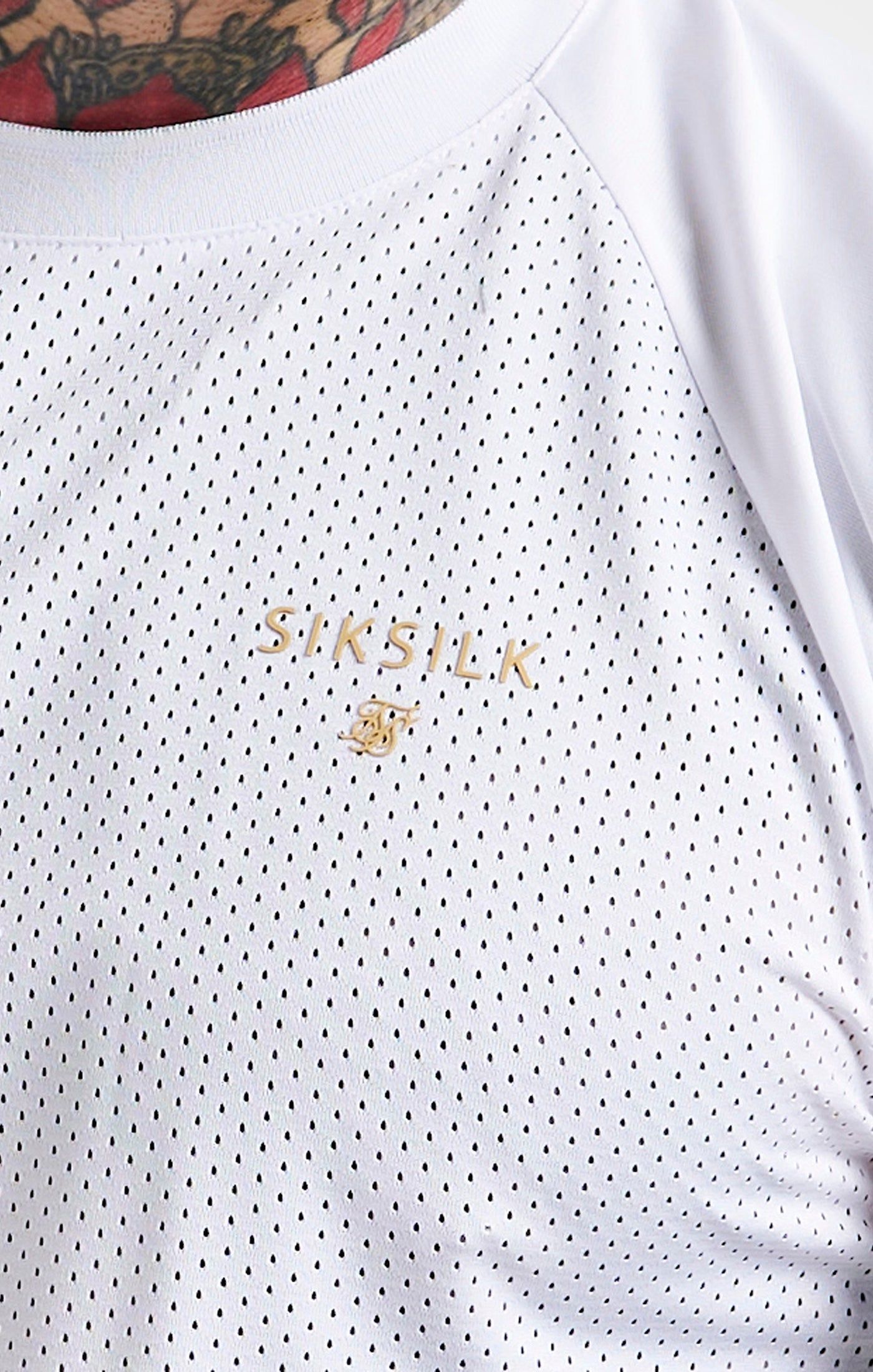 White Mesh Sport T-Shirt sold by Siksilk product image thumbnail 2
