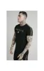 SikSilk Prestige Straight Hem Gym Tee - Black & Gold sold by Siksilk