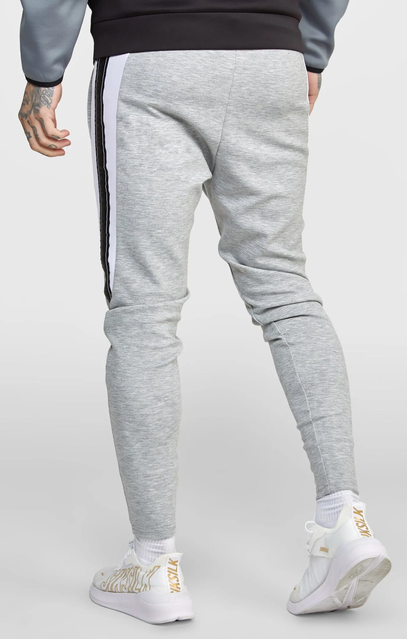 Grey Taped Zip Thru Track Top sold by Siksilk product image thumbnail 4