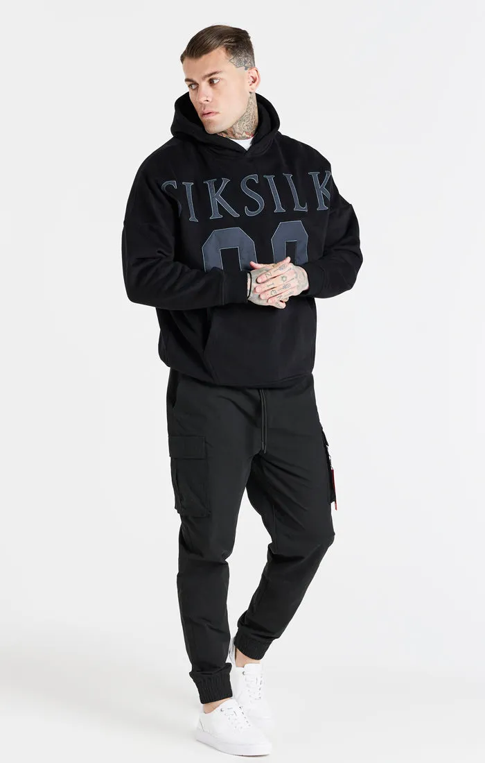Black Drop Shoulder Relaxed Fit Hoodie sold by Siksilk product image thumbnail 5