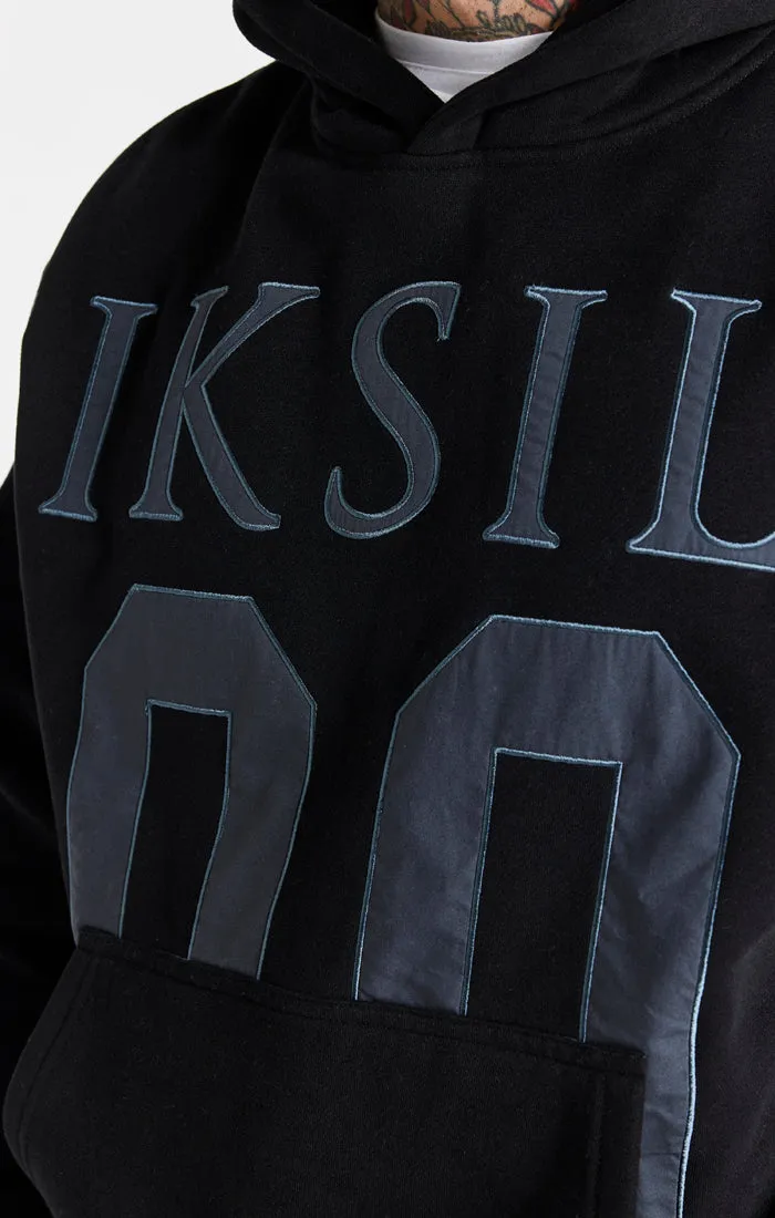 Black Drop Shoulder Relaxed Fit Hoodie sold by Siksilk product image thumbnail 3