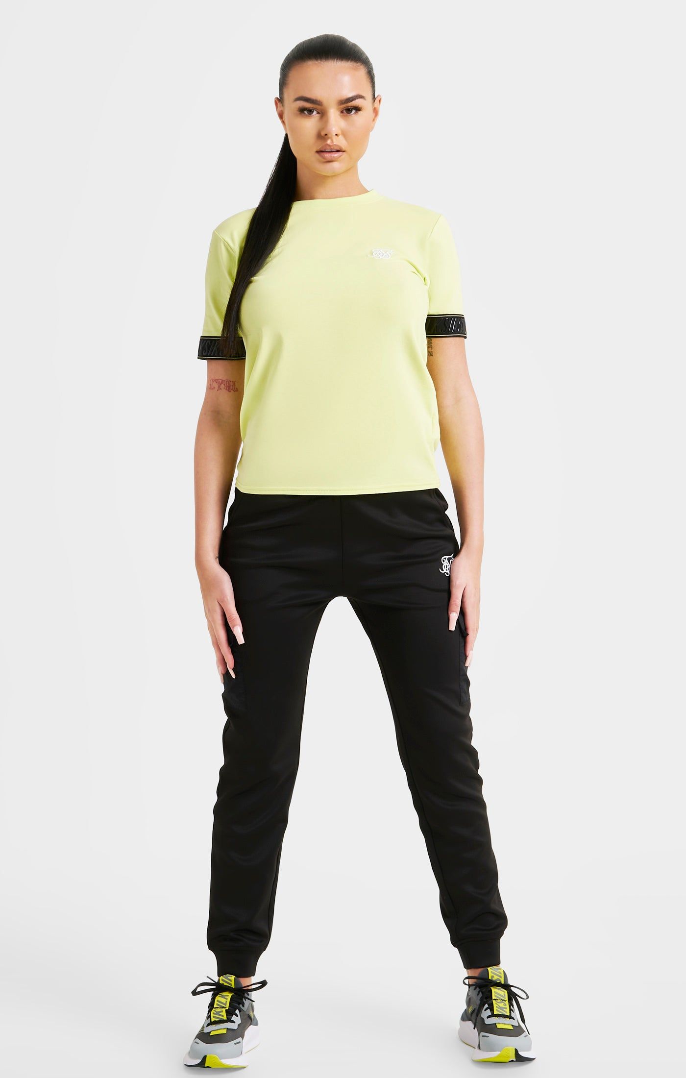 Yellow Taped Crop T-Shirt sold by Siksilk product image thumbnail 3