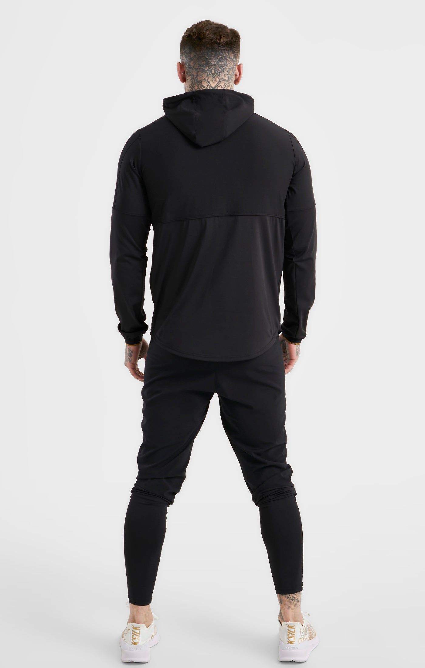 Black Sports Quarter Zip Agility Hoodie sold by Siksilk product image thumbnail 5