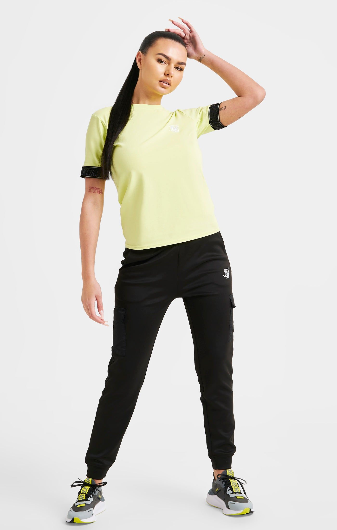 Yellow Taped Crop T-Shirt sold by Siksilk product image thumbnail 4