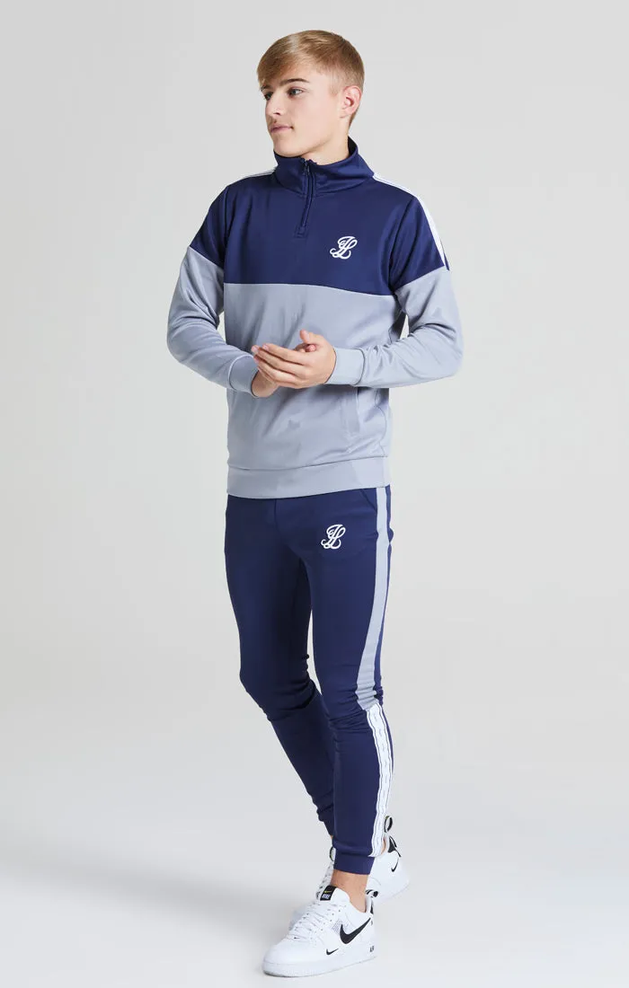 Illusive London Taped Funnel Neck - Navy & Grey sold by Siksilk product image thumbnail 3