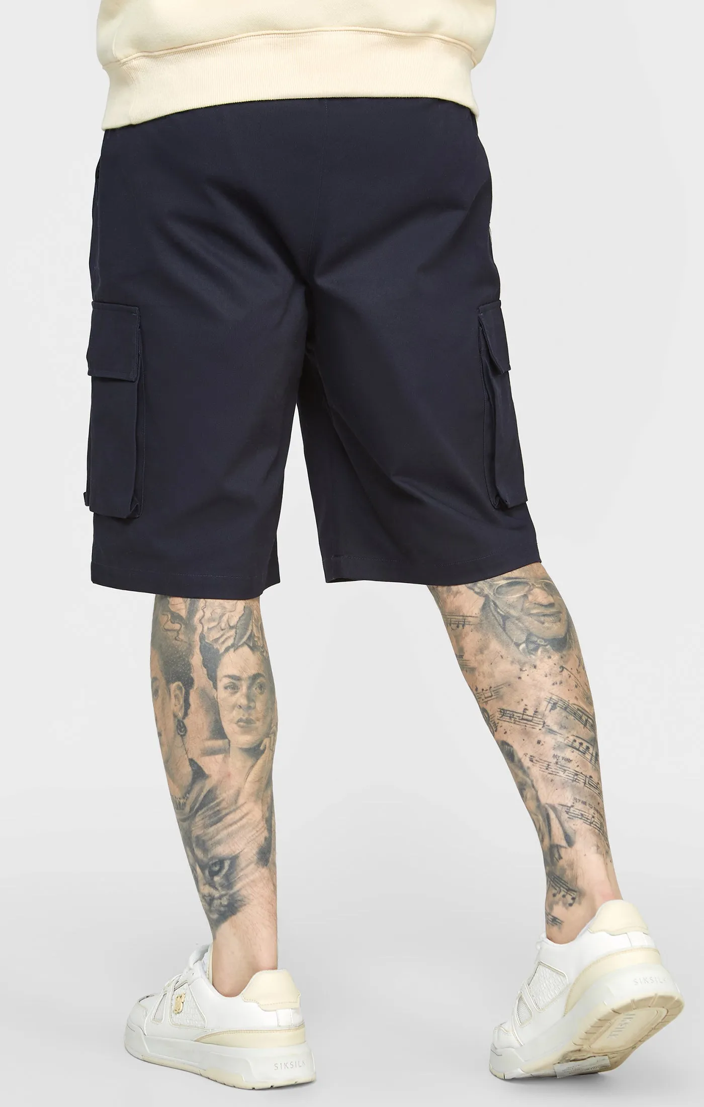 Navy Woven Cargo Short sold by Siksilk product image thumbnail 4