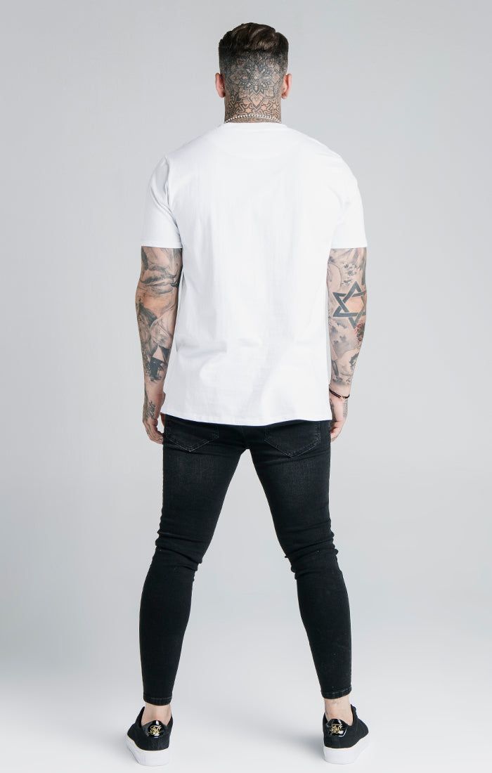 White Essential Muscle Fit T-Shirt sold by Siksilk product image thumbnail 5