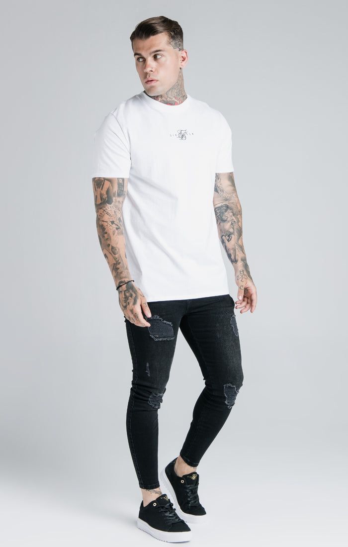 White Essential Muscle Fit T-Shirt sold by Siksilk product image thumbnail 2