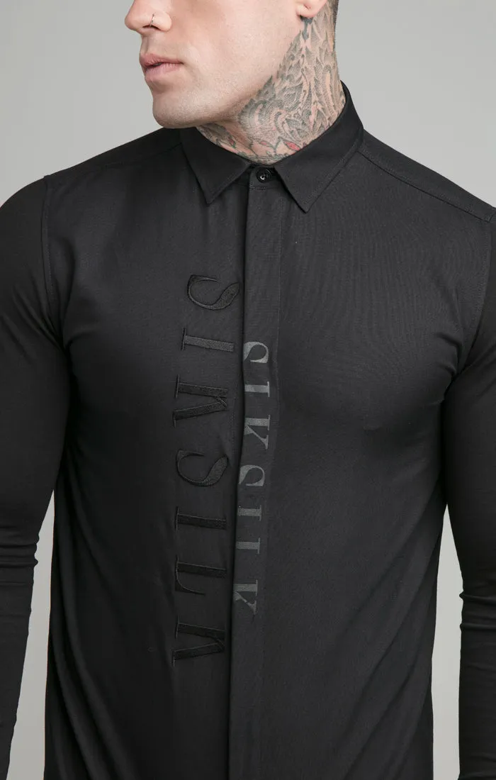 SikSilk L/S Jersey Sleeve Shirt - Black sold by Siksilk product image thumbnail 5