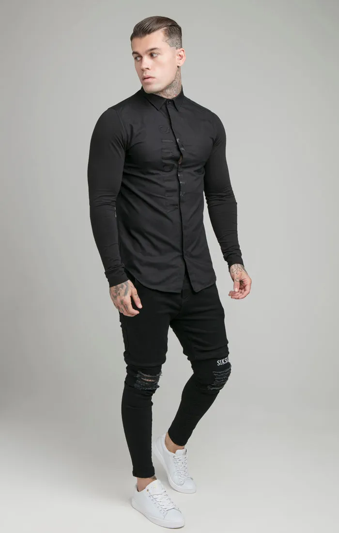 SikSilk L/S Jersey Sleeve Shirt - Black sold by Siksilk product image thumbnail 2