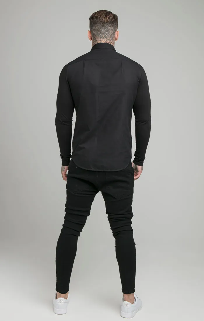 SikSilk L/S Jersey Sleeve Shirt - Black sold by Siksilk product image thumbnail 3